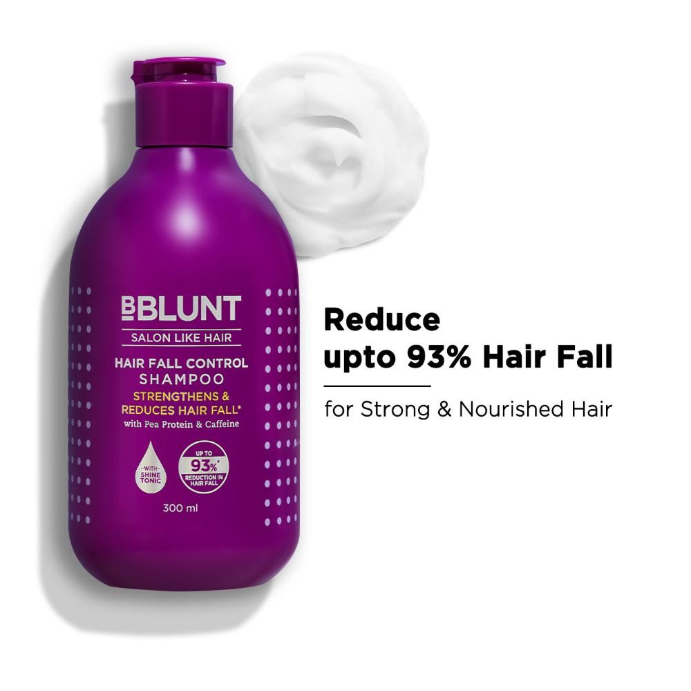 BBlunt Hair Fall Control Shampoo With Pea Protein & Caffeine For Stronger  Hair