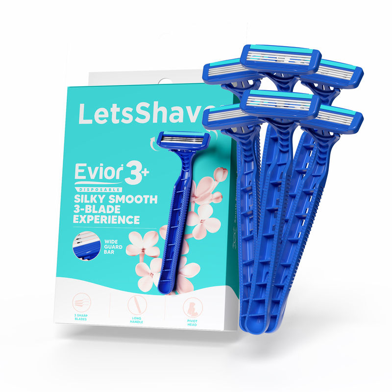 LetsShave Evior 3 Plus Disposable Razor- Pack Of 6