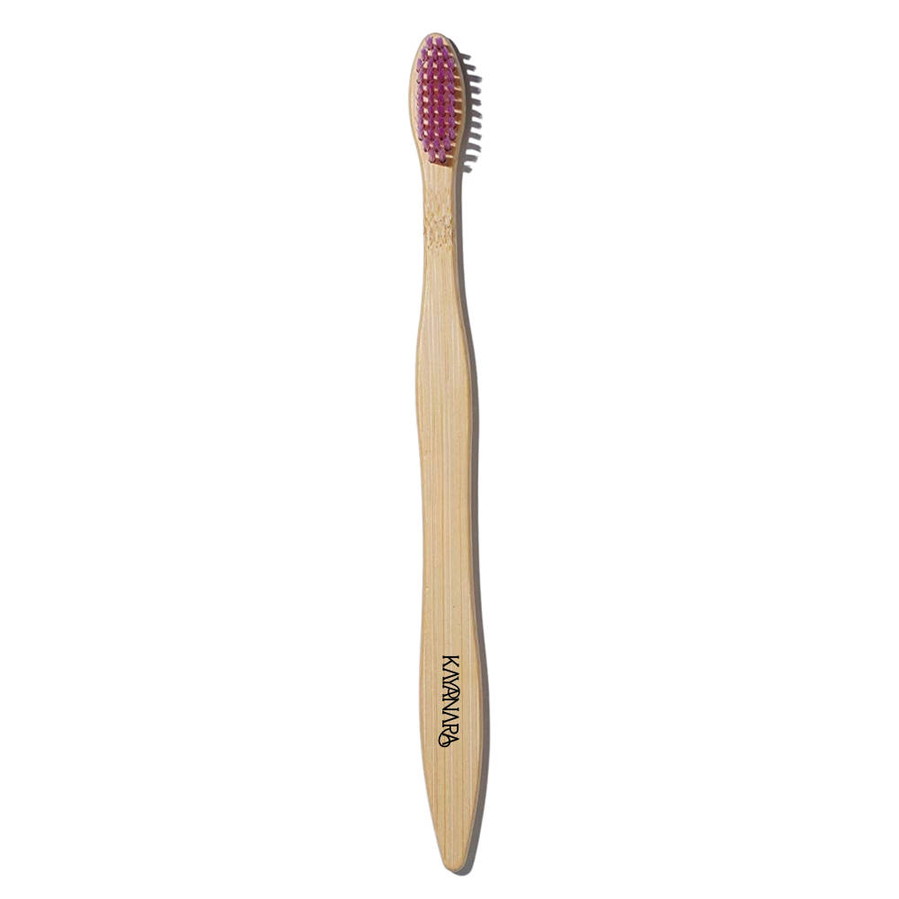 Kayanara Natural Bamboo Bristles Toothbrush - Purple