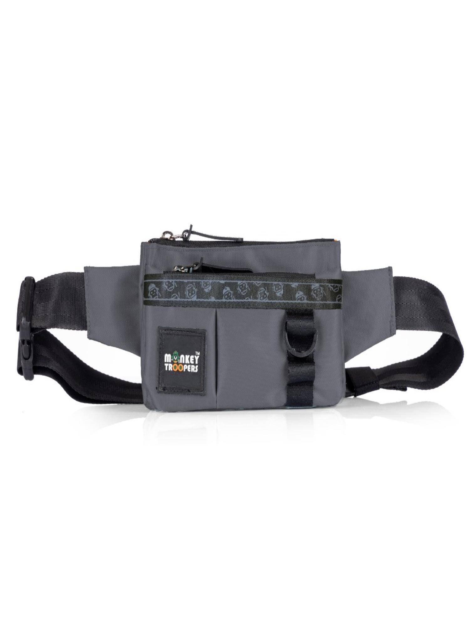 Monkey Troopers Unisex Crossbody Bag Pocket - Grey