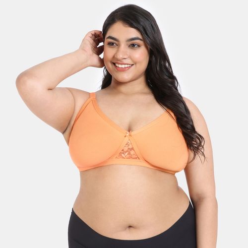 Buy Zivame Double Layered Non Wired Full Coverage Super Support Bra - Mock  Orange Online