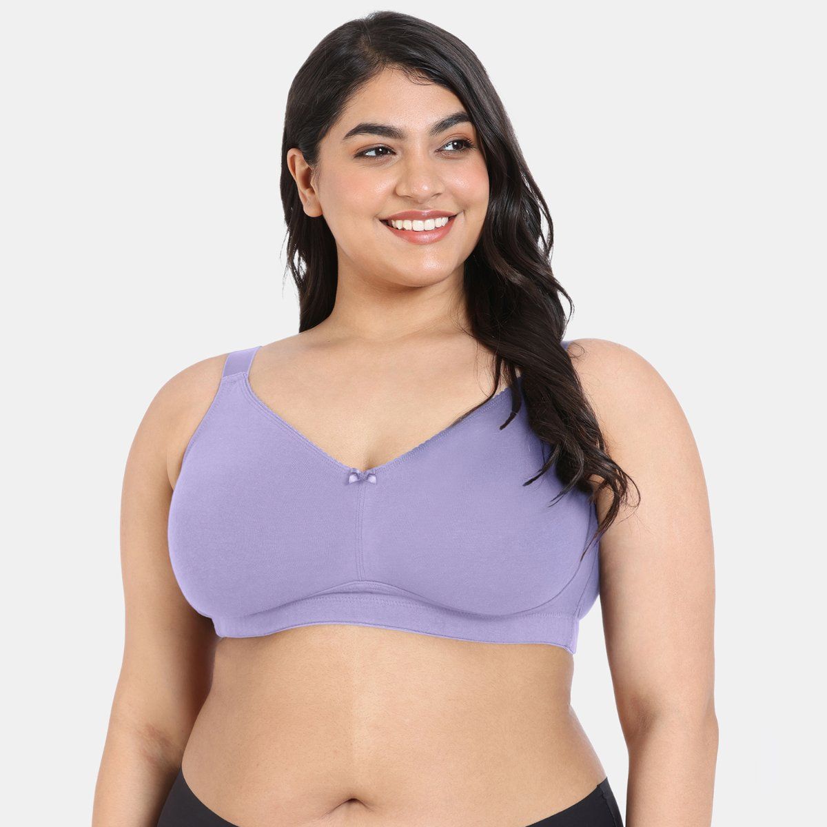 Buy Zivame Double Layered Non Wired Full Coverage Bra-Lavender at