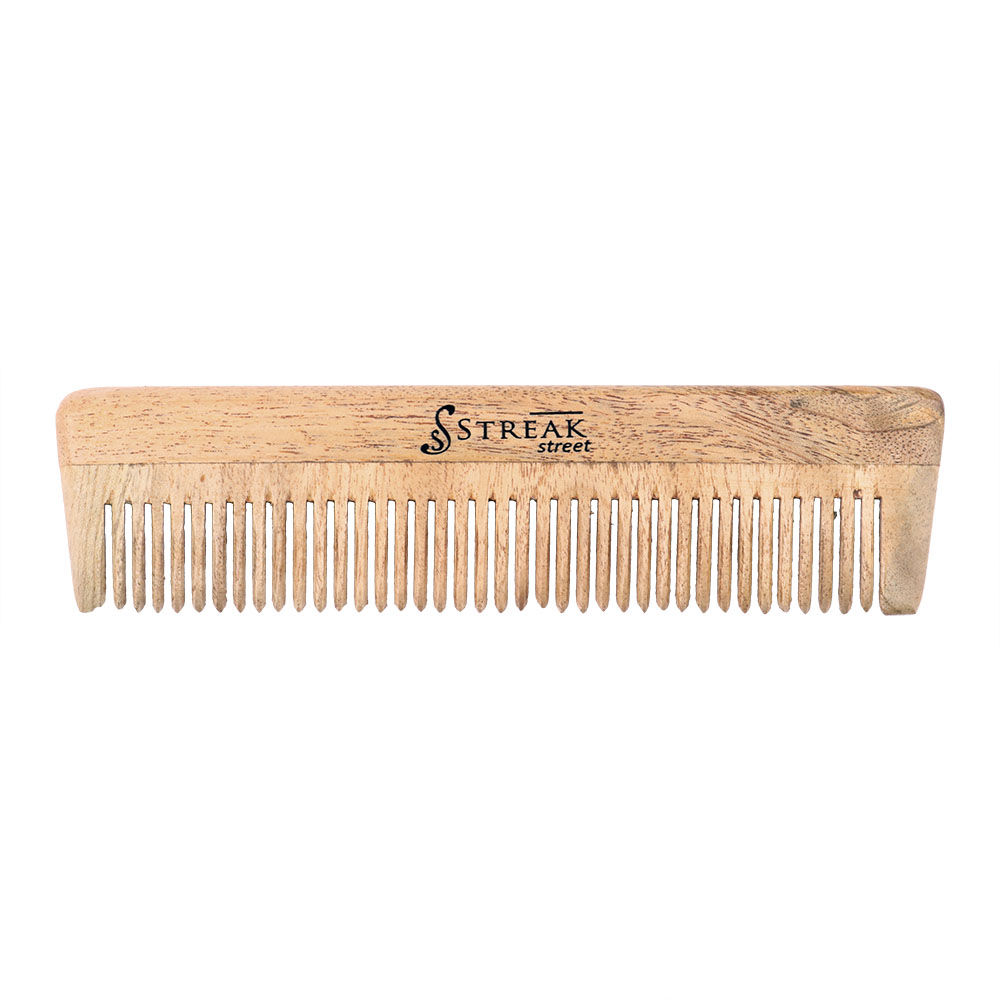 Streak Street Fine Tooth Wooden Pocket Comb (Neem)