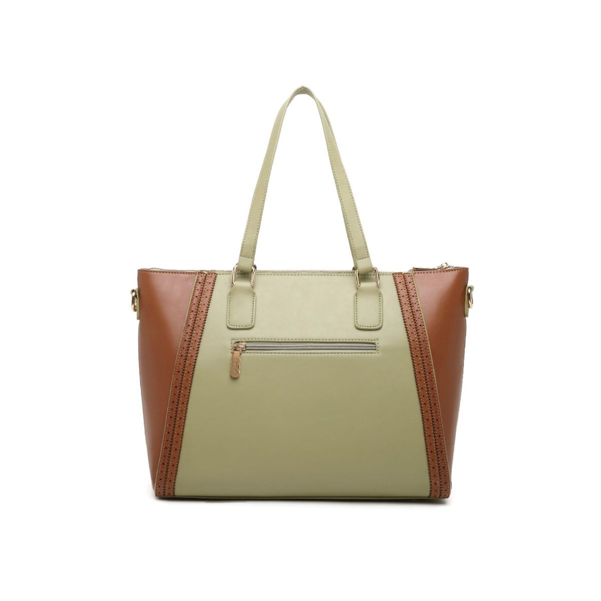 Diana Korr Green Solid Faux Leather Tote Bag Buy Diana Korr Green