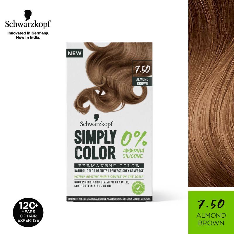 Schwarzkopf Simply Color Permanent Hair Colour  Almond Brown: Buy  Schwarzkopf Simply Color Permanent Hair Colour  Almond Brown Online  at Best Price in India | Nykaa