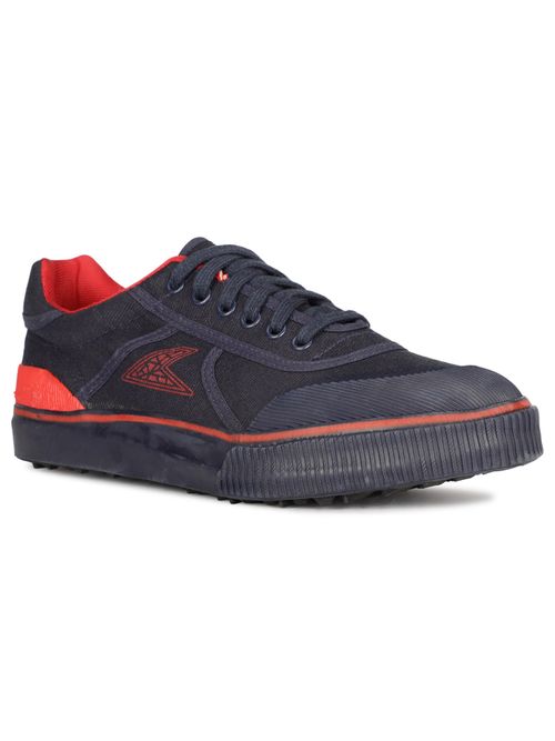 Power Mens Lace-Ups Running Sports Shoes Navy Blue Red