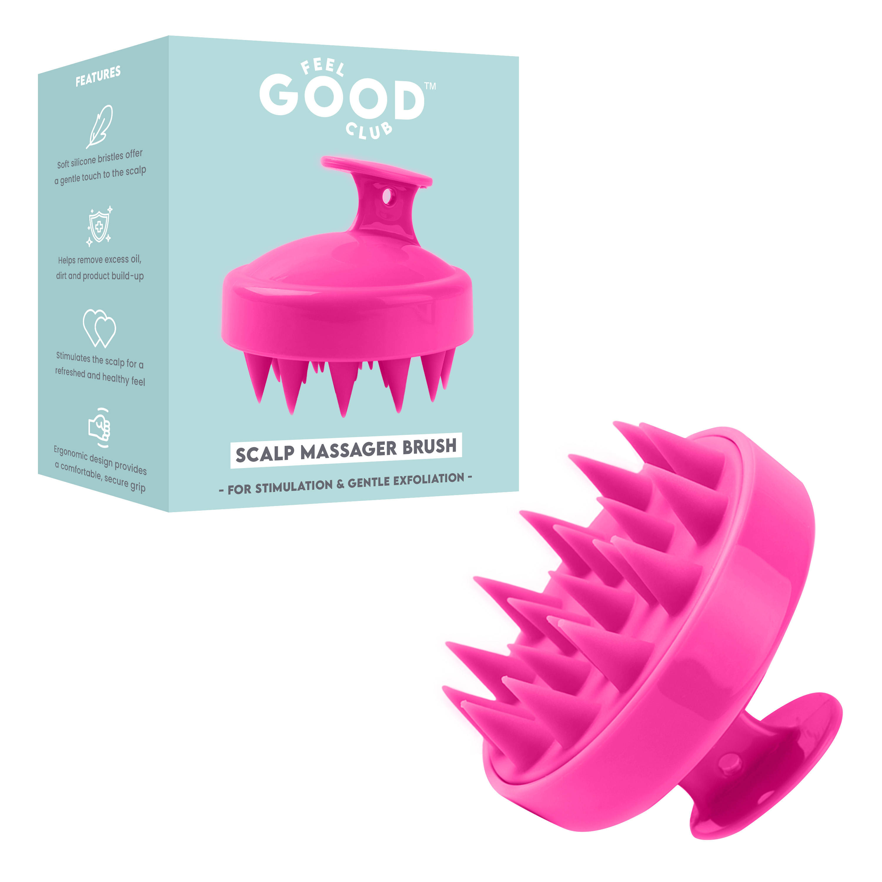 Feel Good Club Scalp Massager Shampoo Hair Brush -Detangling Dandruff Hair Oil Conditioner Hair Mask