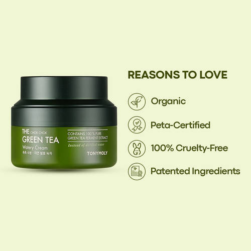 Crème Hydratante TONYMOLY Chok Chok Green Tea Watery Cream 60ml - Neuf - Corée