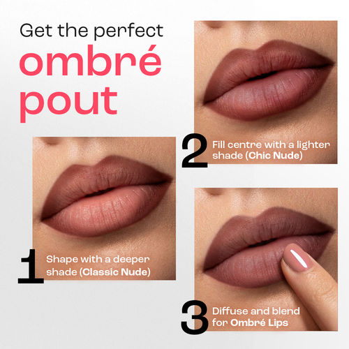 matte lip c Powder Kiss + Cheek Mousse| Liquid Lipstick Peach C - Easy Matte