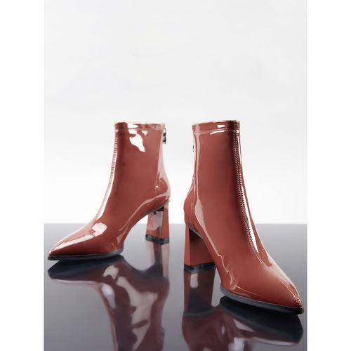 Pink Boots Bershka Patent Ankle Boot Bershka Patent Boots Top