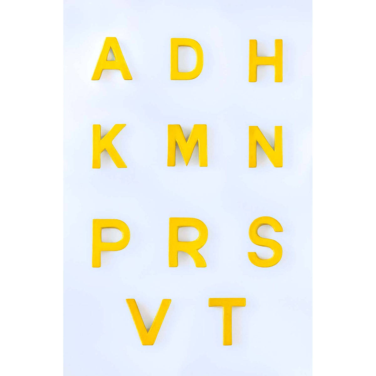 The Wishing Chair Yellow Mottled Mono K Alphabet Wall Hanging