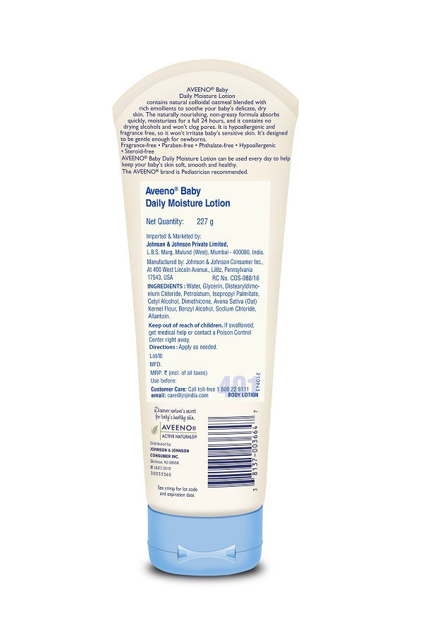 aveeno baby daily moisture lotion ingredients