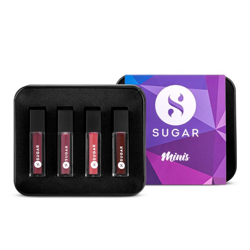 free sugar smudge me not liquid mini lipstick nude set