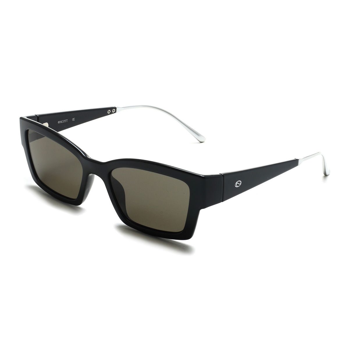 Buy Scott Sunglasses Green Lens Rectangle Sunglass Black Frame - 2526 ...