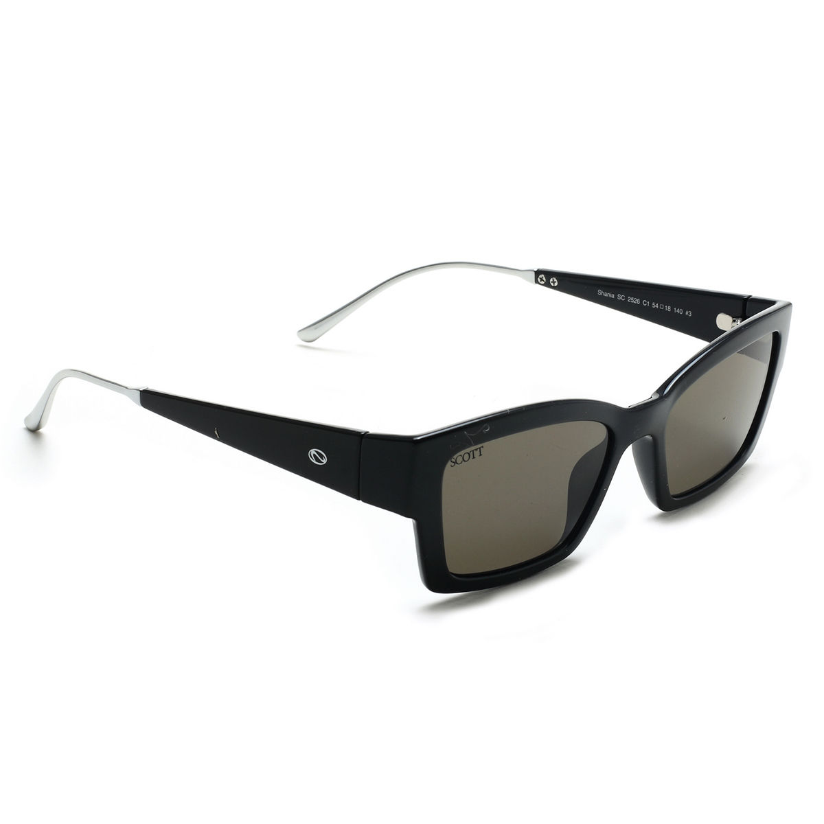 Buy Scott Sunglasses Green Lens Rectangle Sunglass Black Frame 2526