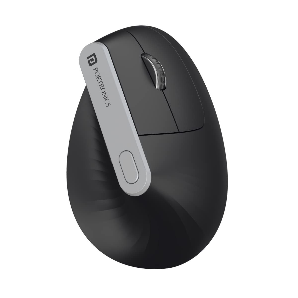 Portronics Toad Ergo Vertical Advanced Wireless Ergonomic Mouse 2.4Ghz, Wrist Support (Black)