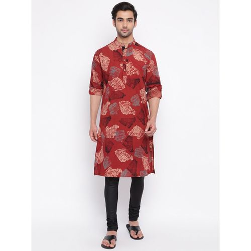 Ajrakh Fabindia Long Kurtis Buy Fabindia Brown Cotton Ajrakh