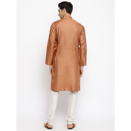 Buy Fabindia Brown Silk Woven Long Kurta Online