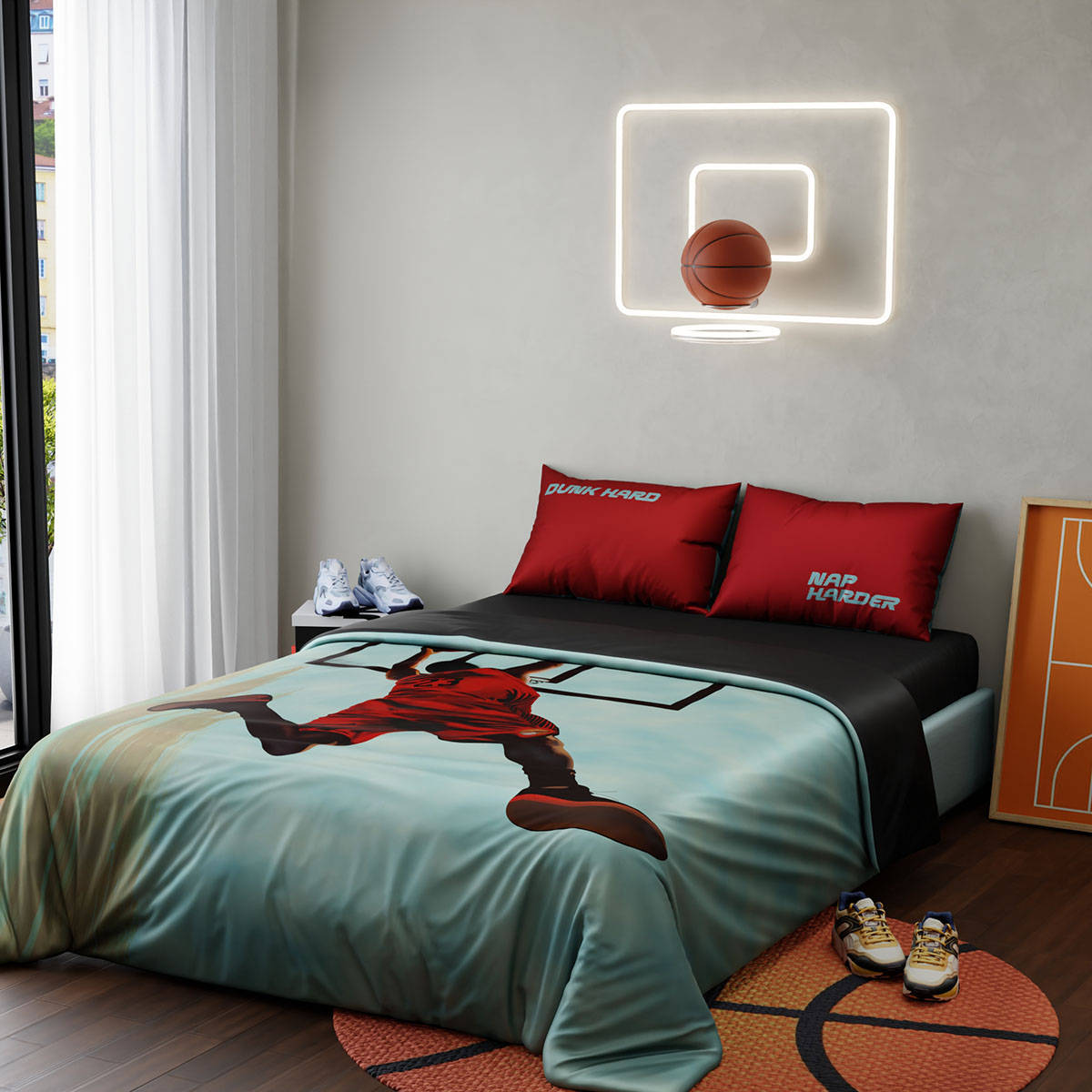 QuirkLoom Basket Printed Ball Satin King Bed in a Bag