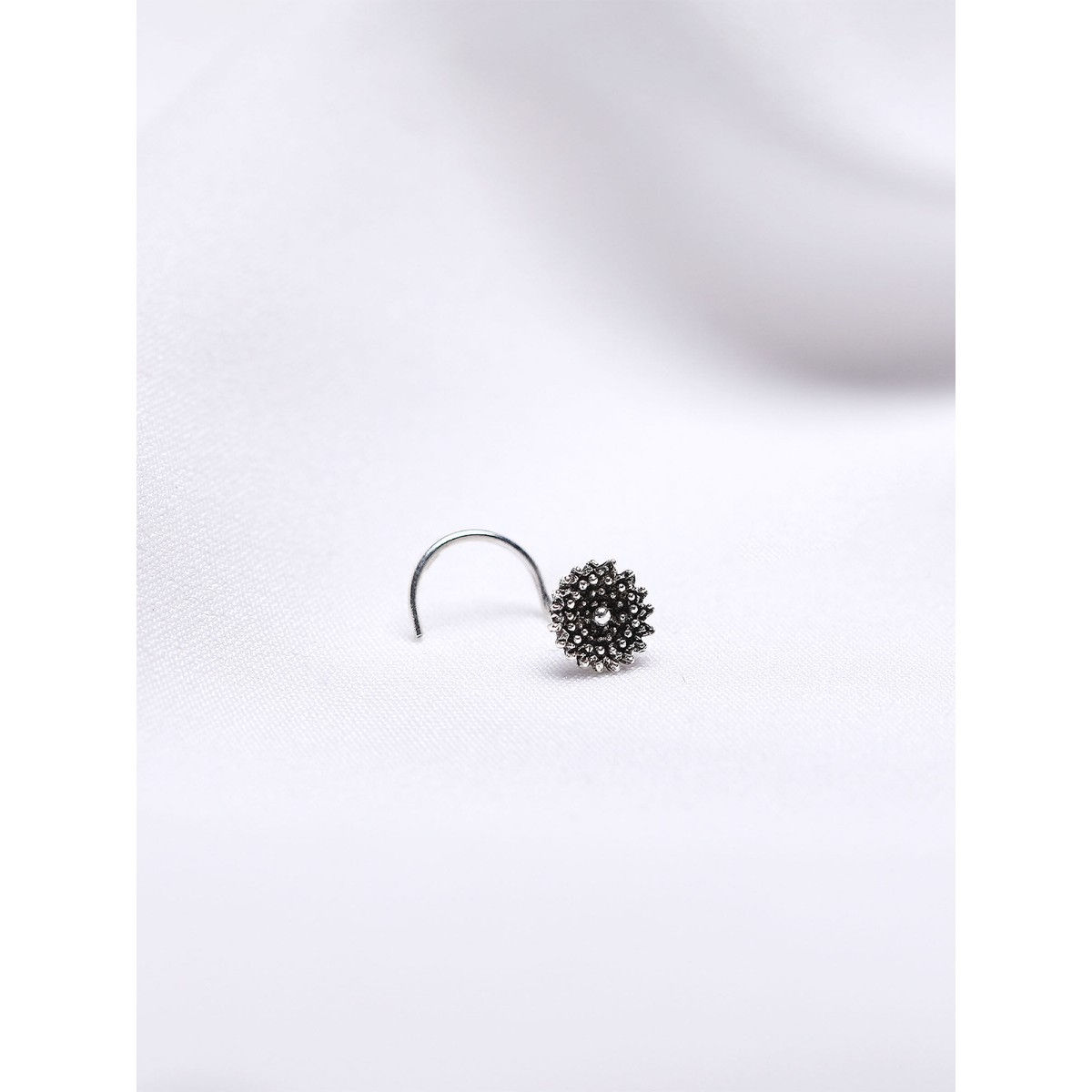 Giva Avni By Oxidised Silver Mandala Nose Pin For Women Buy Giva Avni