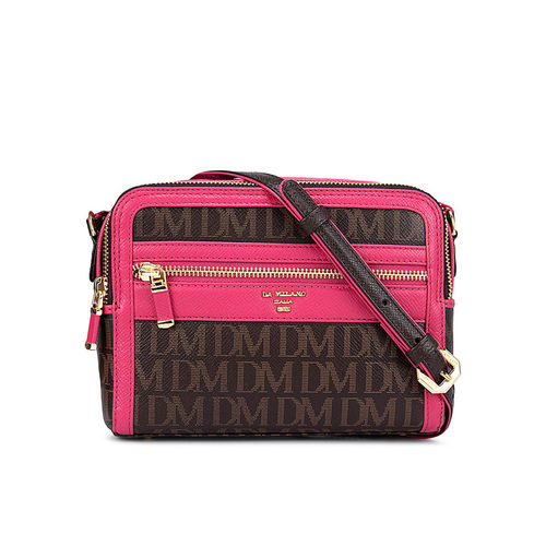 Buy Da Milano Brown Leather Sling Bag Online