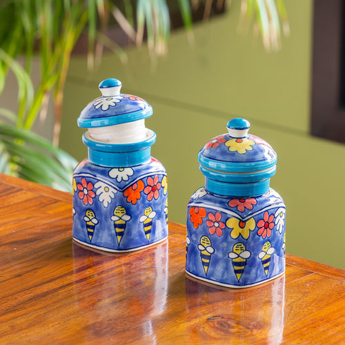 Buy ExclusiveLane The Bee Collective Ceramic Storage Jars