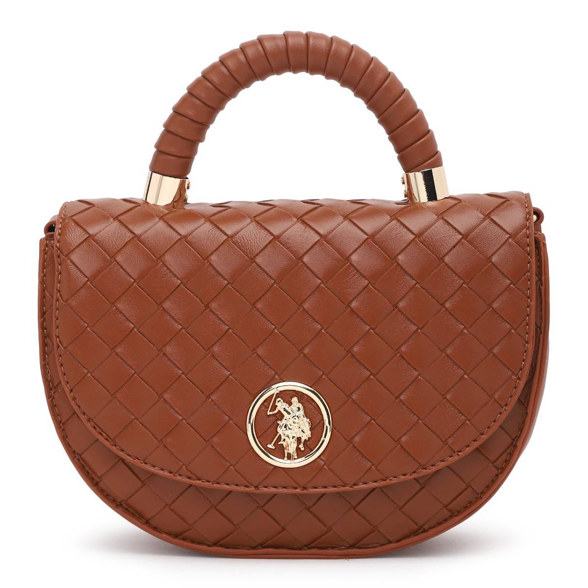 U.S. POLO ASSN. Andra Tan crossbody Handbag with Detachable Sling Strap