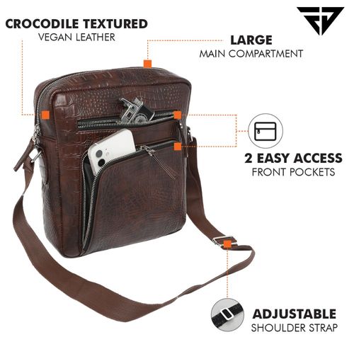 Genuine Crocodile Bags - Shoulder Cross Body Messenger Pack SlingX