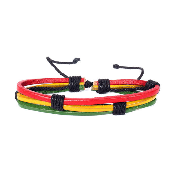 Buy UNKNOWN by Ayesha Rasta Jamaican Set Of 5 Rugged Leather, Braided ...