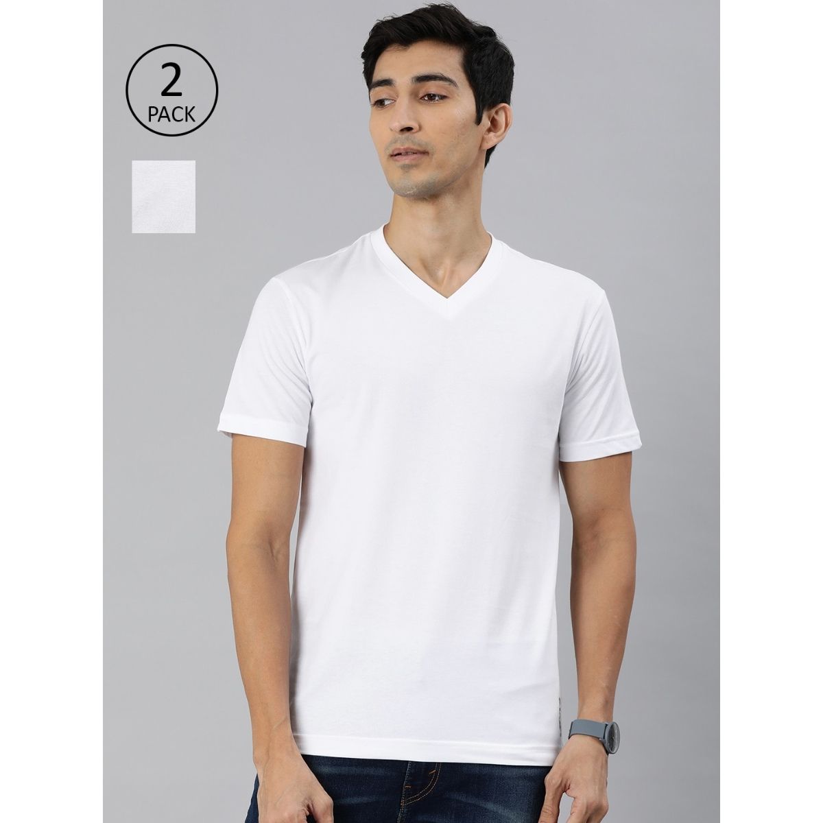 Levi's Men Ultra-soft Cotton 300 Ls Classic V Neck Solid T-shirt (pack Of  2) Multi-Color: Buy Levi's Men Ultra-soft Cotton 300 Ls Classic V Neck  Solid T-shirt (pack Of 2) Multi-Color Online