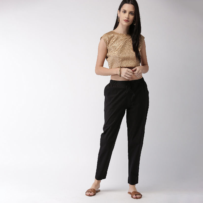 Go Colors Black Cotton Pants (SM) Buy Go Colors Black Cotton Pants (S