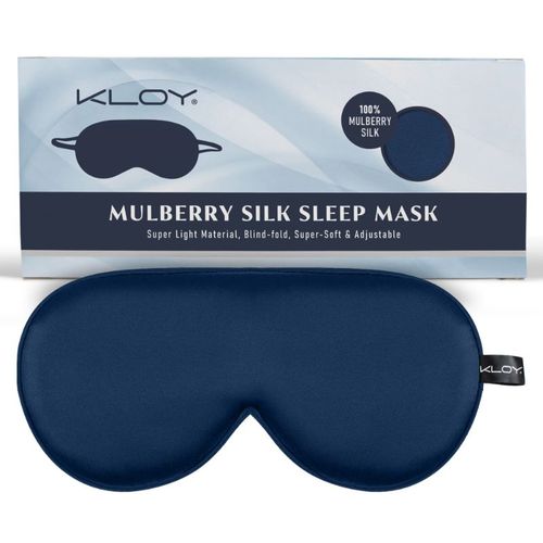 Buy KLOY 100% Mulberry Silk Sleep Eye Mask Blue Online