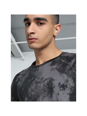 Puma Mens Grey M Studio Yogini Lite Aop T-Shirt