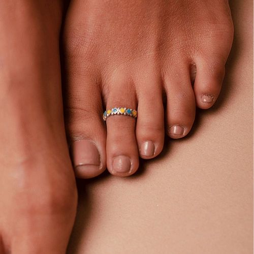 Buy Shaya 92.5 Sterling Silver Toe-ring for Women (Set of 2