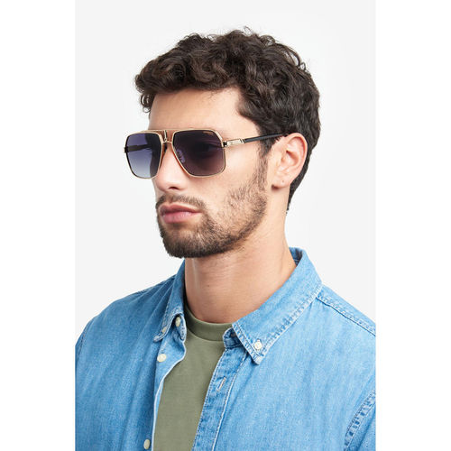 Buy CARRERA Mens Black Shaded Lens Square Sunglasses with 100% Uv