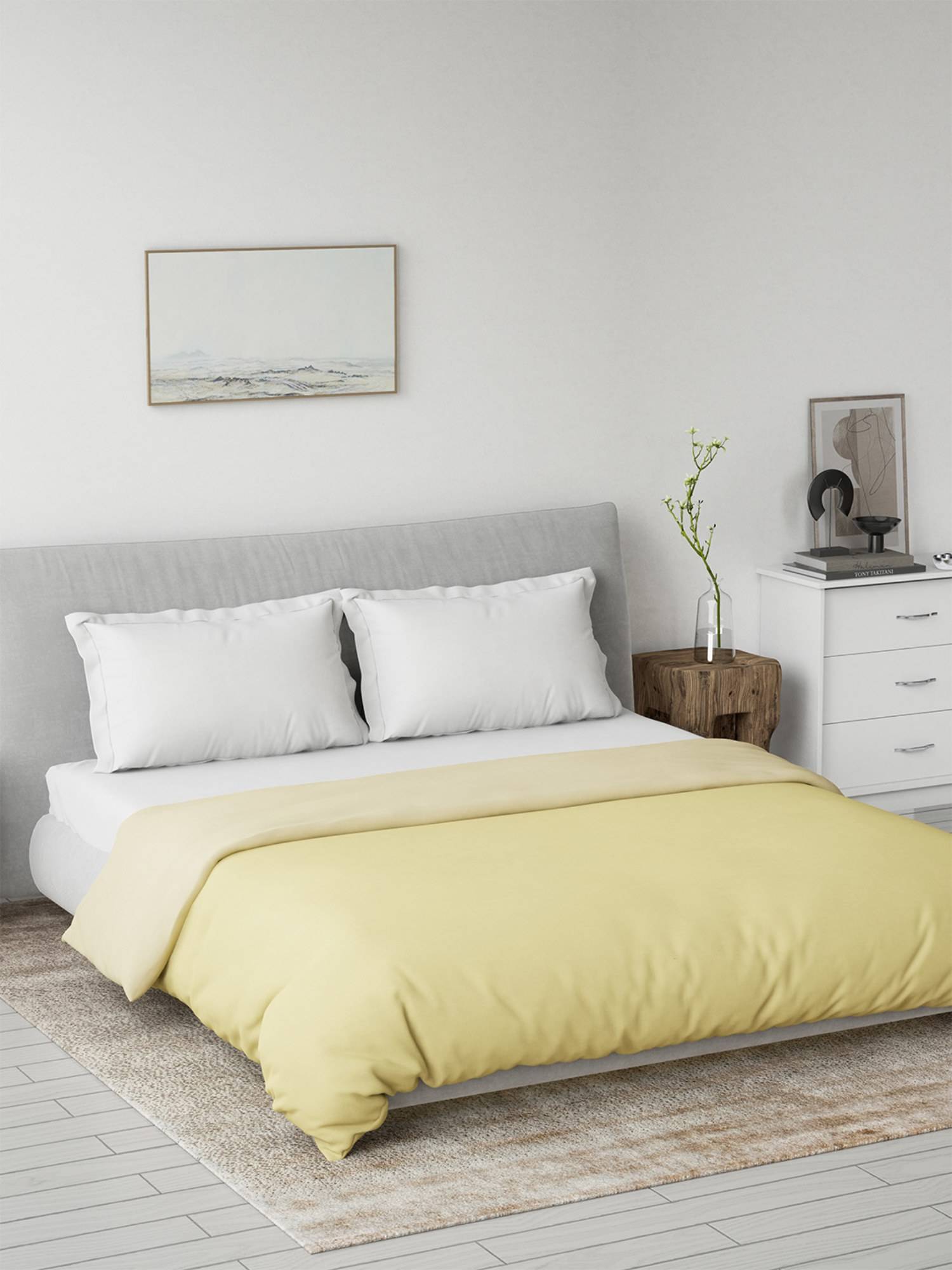 Ddecor Live Beautiful Spectrum 180TC Reversible King Quilt - Yellow