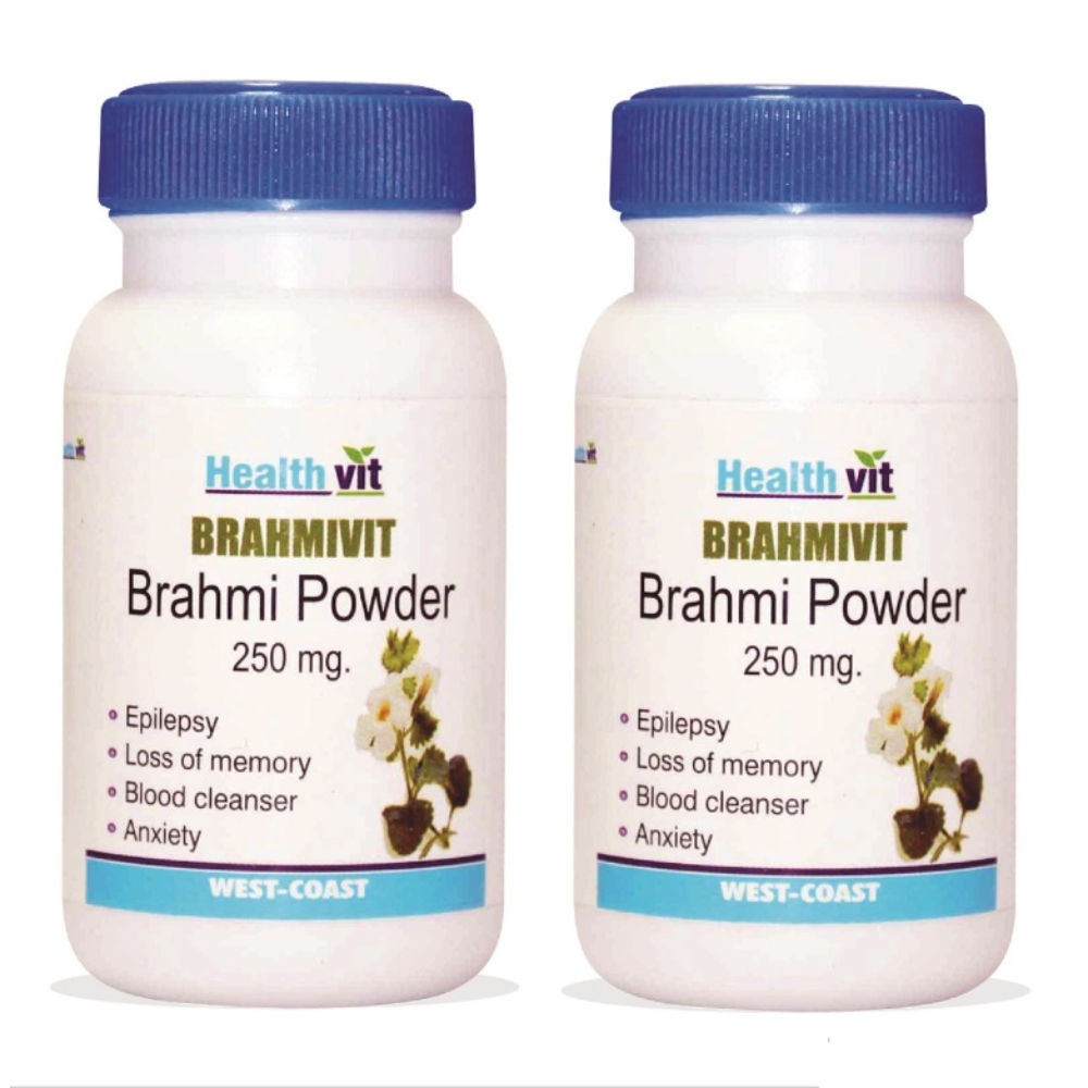 HealthVit Brahmivit Brahmi Powder 250mg Capsules (Pack Of 2)
