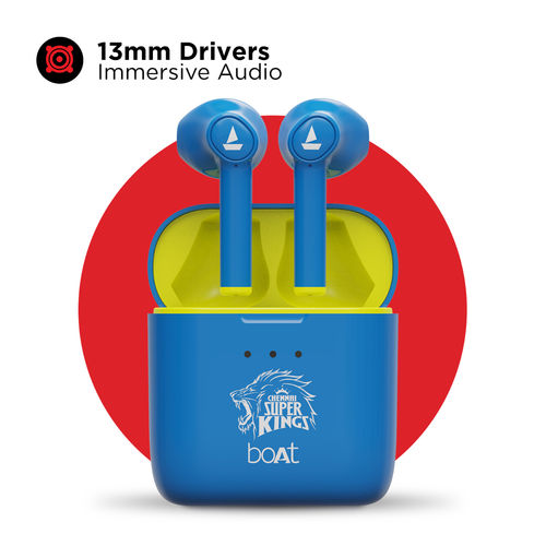 Boat Airdopes 131 N Chennai Super Kings Edition True Wireless Earbuds (csk  Blue)