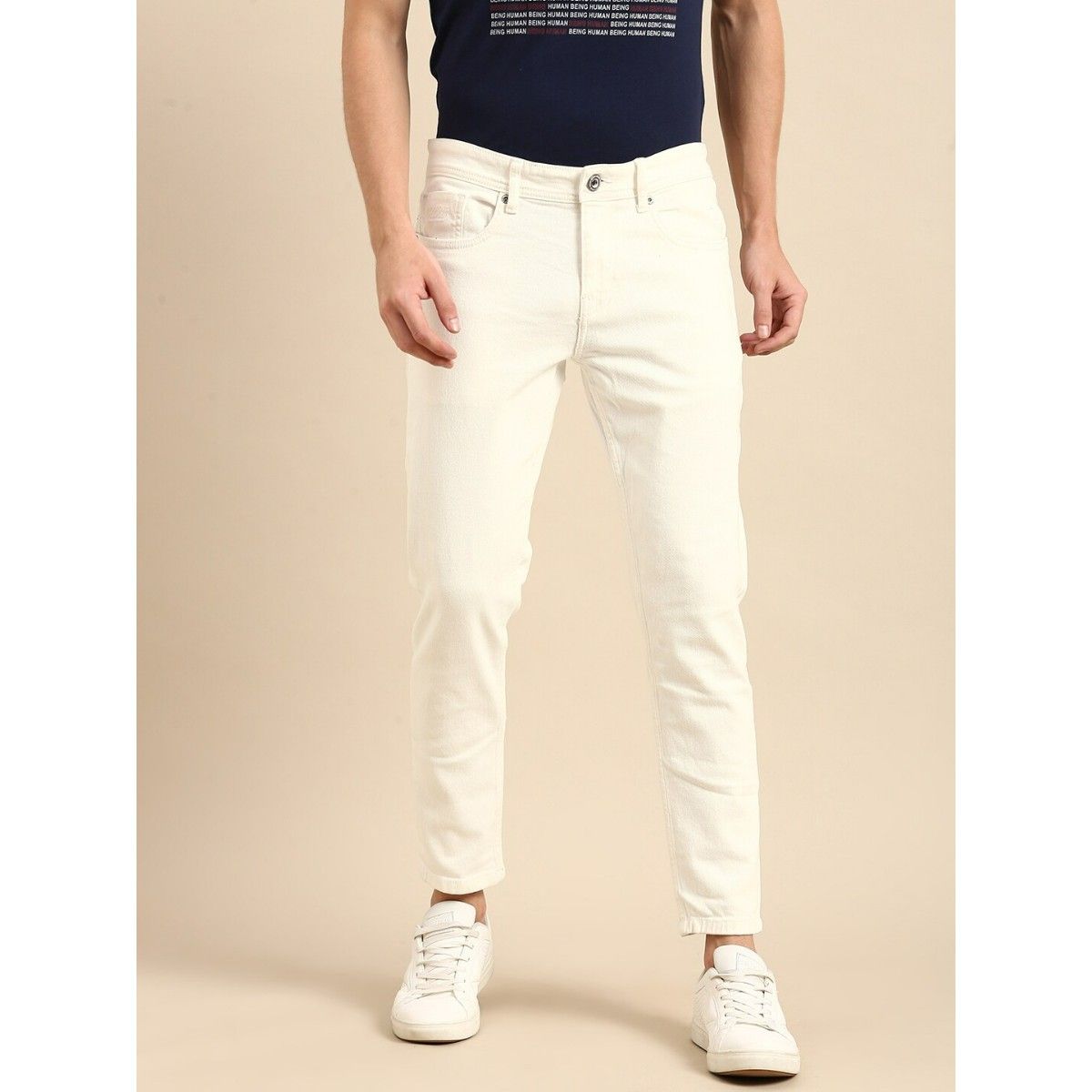 Being human white store jeans