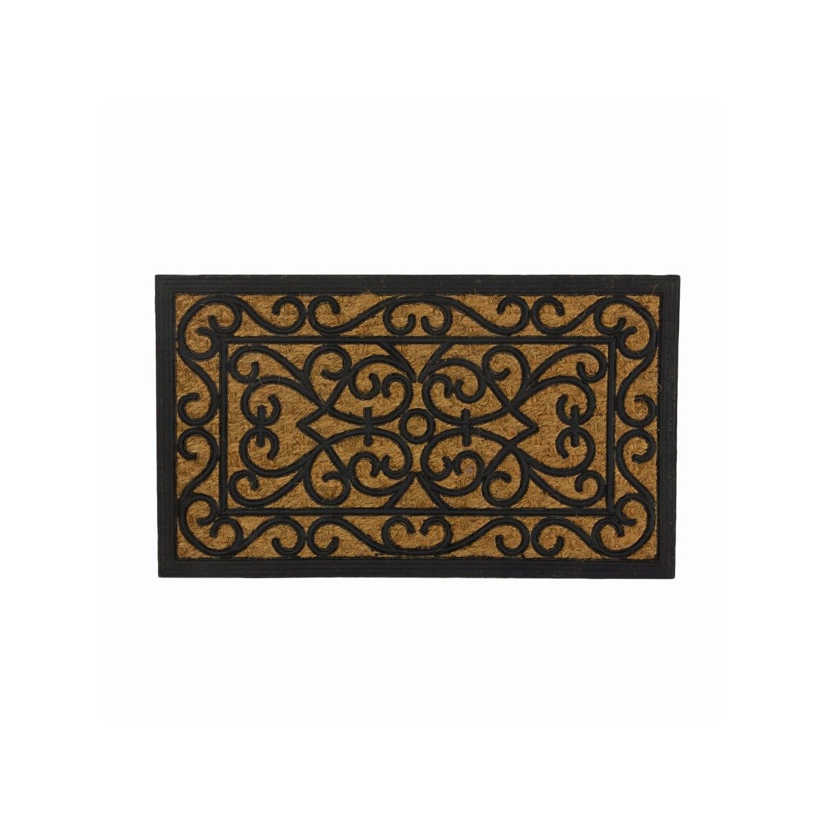 SWHF Rectangle Coir & Rubber Door Mat, Virgin Rubber & Extremely