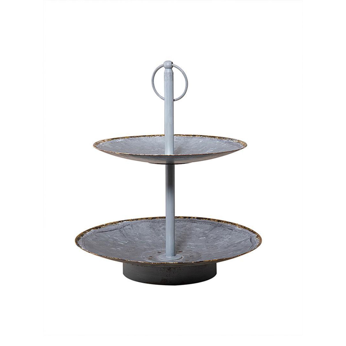 Ellementry Metal Cake Stand 2 Tier Silver Buy Ellementry Metal Cake