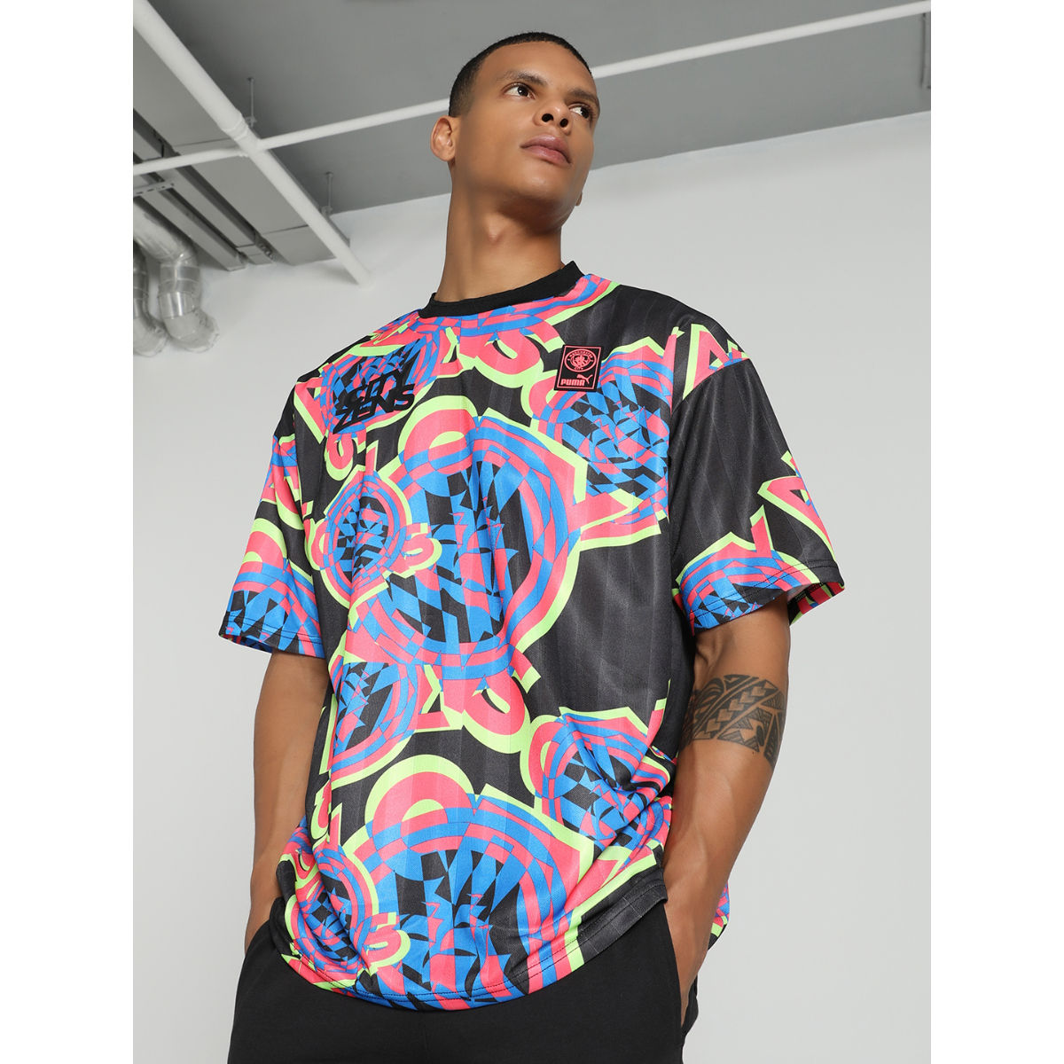 mens multi coloured t shirt