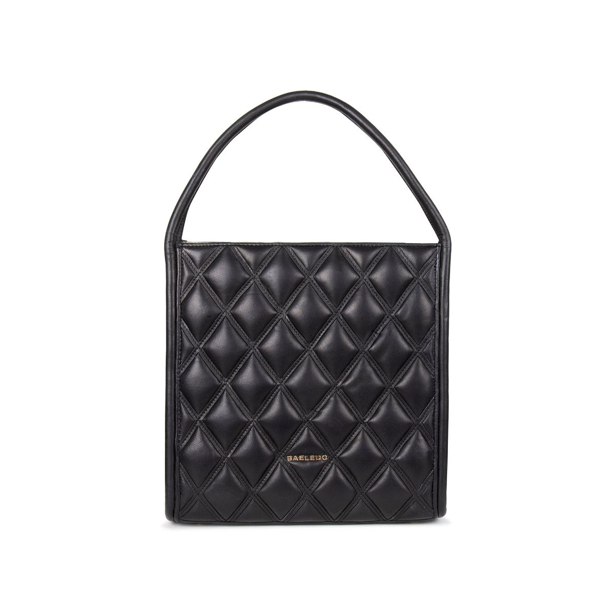 Baeledo Catania Quilted Leather Tote Bsg-Black: Buy Baeledo Catania Quilted  Leather Tote Bsg-Black Online at Best Price in India