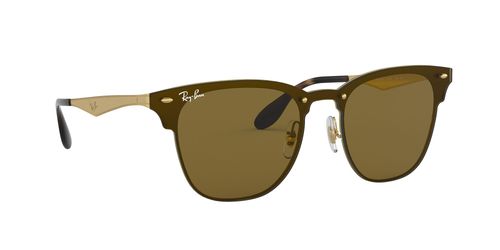 Ray-Ban 0RB3576N Polar Brown Blaze Clubmaster Sunglasses (55 mm)