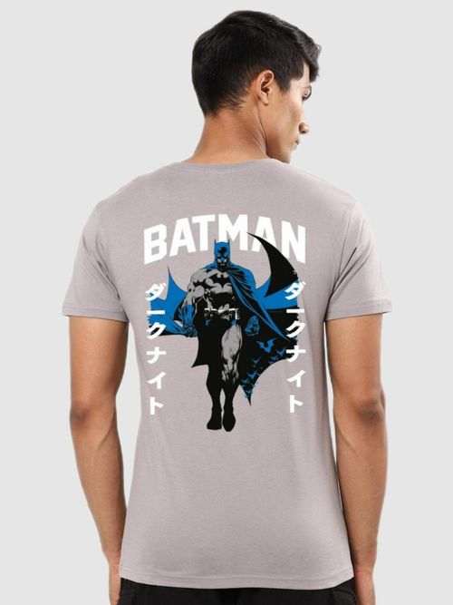 Buy Bewakoof Official DC Men's Grey Batman X Manga Graphic Printed