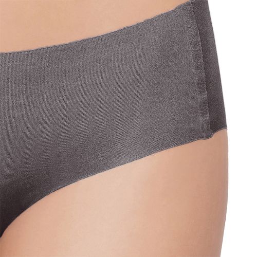Buy Gococi Mid Waist Full Coverage Solid Hipster Seamless Panty - Grey  Online
