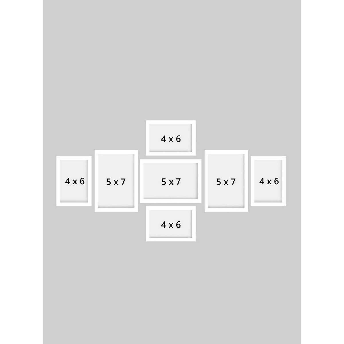 Buy eCraftIndia Memory Wall Collage Photo Frame Set of 7 Photo Frames