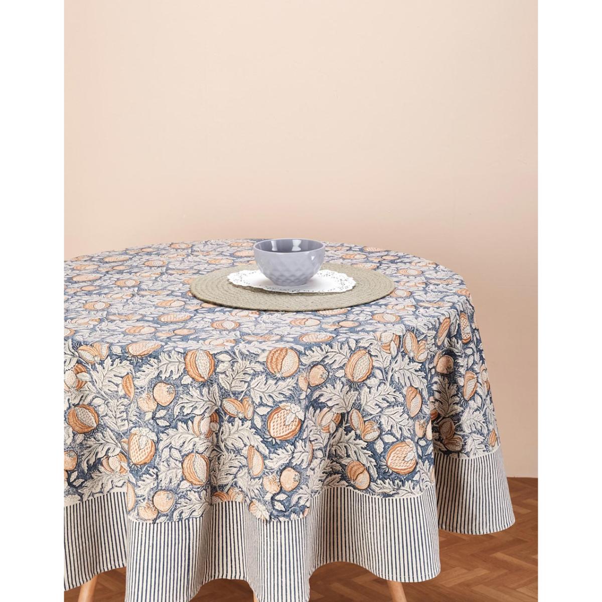 Buy Fabindia Anaarbagh Cotton Printed Round Dining Table Cover Online