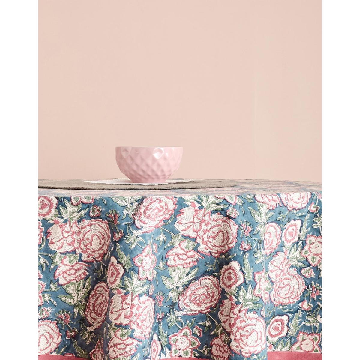 Buy Fabindia Gulab Khas Printed Cotton Round Dining Table Cover Online