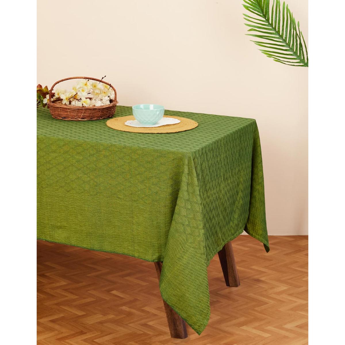 Buy Fabindia Green Suhana Cotton Woven Table Cover Online